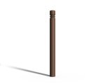 Słupek parkingowy ozdobny - model wrocławski - śr. rury 76,1 mm - brązowy