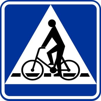 Znak informacyjny D-6a Przejazd dla rowerzystów