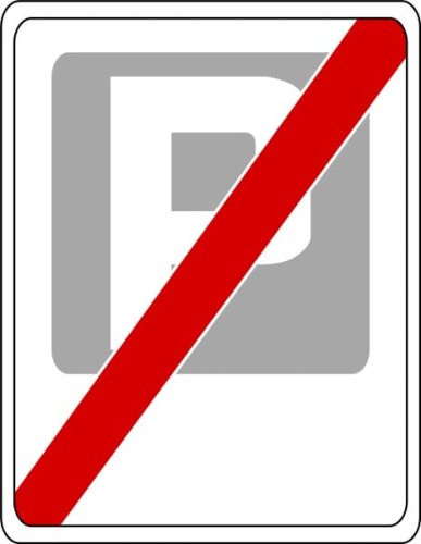 Znak informacyjny D-45 Koniec strefy parkowania