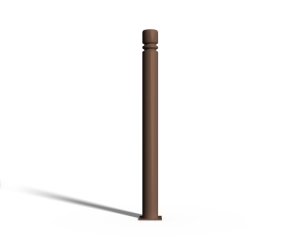 Przykręcany słupek parkingowy ozdobny - Model Wrocławski - Śr. rury 76,1 mm - Brązowy