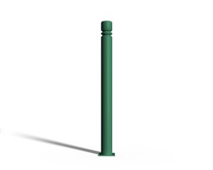 Przykręcany słupek parkingowy ozdobny - model wrocławski - śr. rury 76,1 mm - zielony