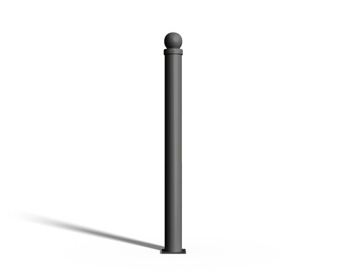 Przykręcany słupek parkingowy z kulą