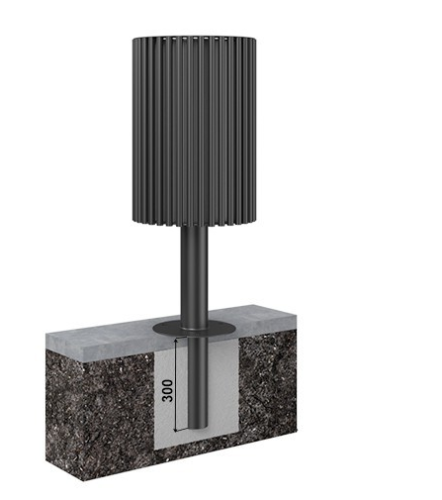 Kosz na śmieci Szafir do betonowania