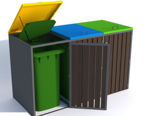 Zabudowa do koszy do segregacji śmieci