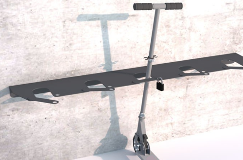 ścienny stojak na rowery pojedynczy