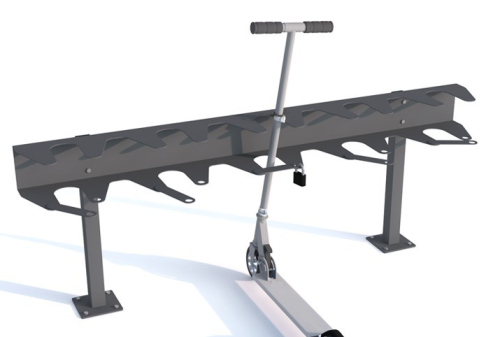 Stojak na hulajnogi na stopach