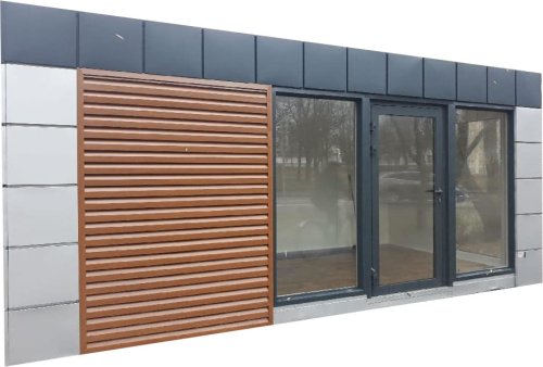 Pawilon handlowy wyposażony w WC