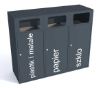 Kosz do segregacji odpadów Etna III 3x120 litrów