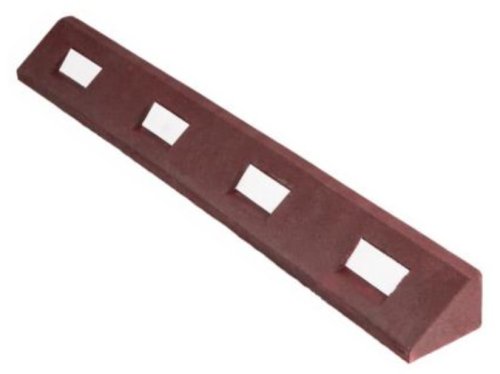 Gumowy krawężnik elastyczny z zestawem montażowym - czerwony