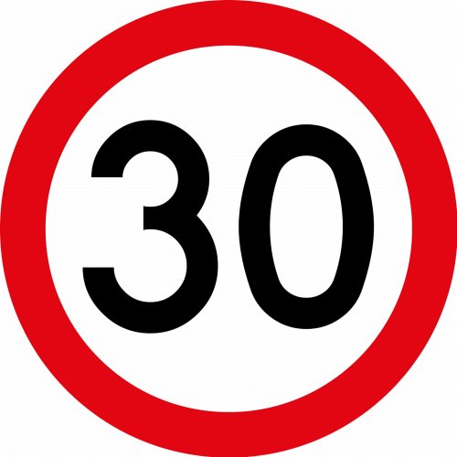 Urodzinowy znak drogowy - ograniczenie do 30