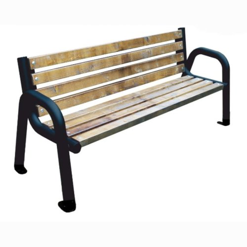 Ławka parkowa z oparciem Mario - orzech