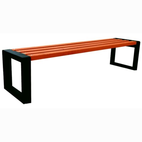 Ławka parkowa bez oparcia Gama - mahoń