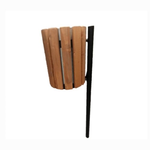 Kosz na śmieci Owal z kwadratowym słupkiem - 35 litrów