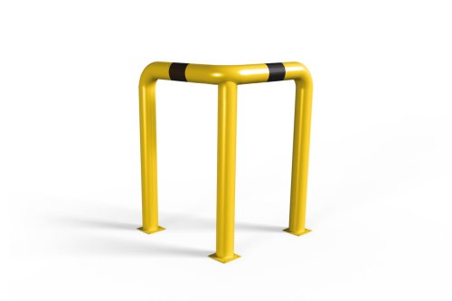 Odbojnica narożna równoramienna – Dł. ramion 50 cm,  wysokość  110 cm - śr. rur 76,1 mm