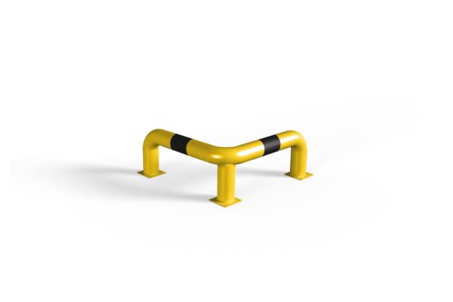 Odbojnica narożna równoramienna – Dł. ramion 50 cm,  wysokość  30 cm - śr. rur 76,1 mm