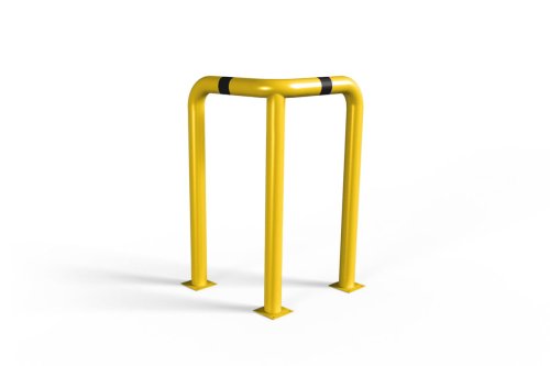 Odbojnica narożna równoramienna – Dł. ramion 50 cm,  wysokość 110 cm - śr. rur 60,3 mm