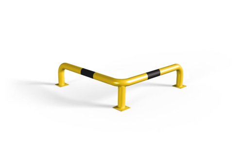 Odbojnica narożna równoramienna – Dł. ramion 80 cm,  wysokość  30 cm - śr. rur 60,3 mm