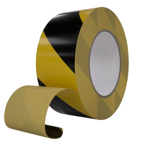 Taśma jednostronnie klejąca oznaczeniowa żółto-czarna 50mm x 33m