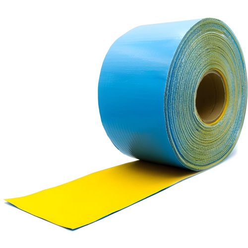 Taśma Najezdniowa – żółta; podkład – siatka poliestrowa 120mm x 40m