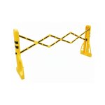 Bariera nożycowa (harmonijkowa) żółto-czarna - długość robocza do 220 cm - liniowa - PCV