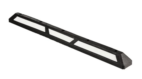 Separator parkingowy gumowy - długość 180 cm - białe odblaski