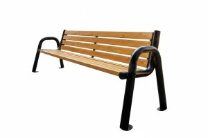 Ławka parkowa / miejska / uliczna z oparciem - Rema - 196 x 64 x 76 cm