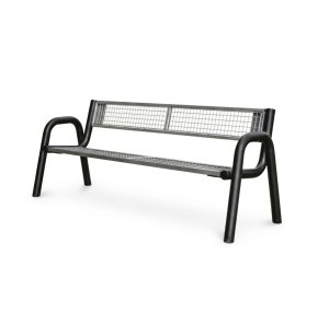 Ławka parkowa / miejska / uliczna z oparciem - Rema Stal - 188 x 64 x 76 cm