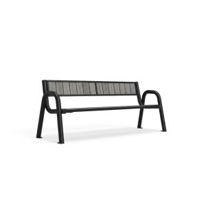 Ławka parkowa / miejska / uliczna z oparciem - Rema ECO - 176 x 64 x 63 cm