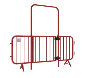 Przejściowa barierka tymczasowa z furtką - dł.2,2 m - typ. owalny