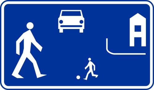 Znak informacyjny D-40 Strefa zamieszkania