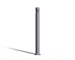 Przykręcany słupek parkingowy ozdobny - model wrocławski - śr. rury 76,1 mm - szary