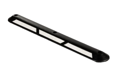 Separator rowerowy gumowy czarny - długość 100 cm - białe odblaski