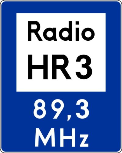 Znak informacyjny D-34a Informacja radiowa o ruchu drogowym