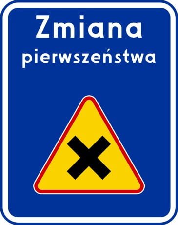 Znak informacyjny D-48 Zmiana pierwszeństwa