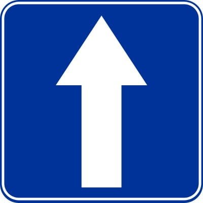 Znak informacyjny D-3 Droga jednokierunkowa