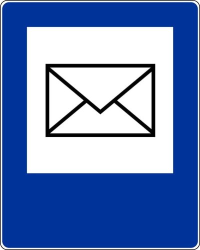 Znak informacyjny D-25 Poczta