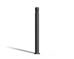 Przykręcany słupek parkingowy ozdobny - model wrocławski - śr. rury 76,1 mm - czarny