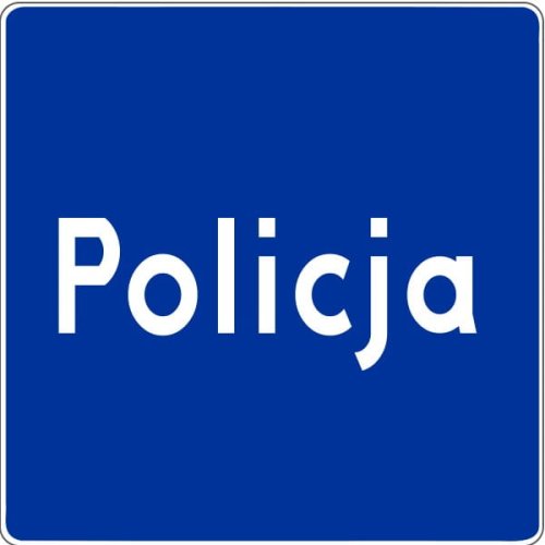 Znak informacyjny D-21a Policja